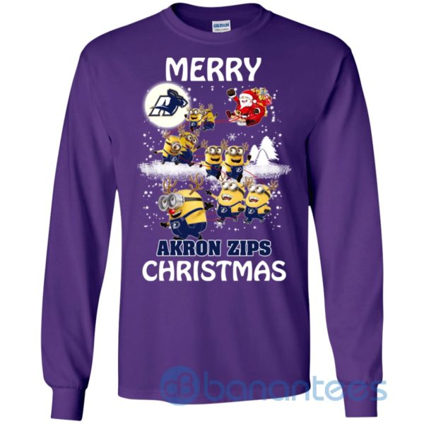 Cover your body with amazing Akron Zips Minions Santa Claus Merry Christmas Sweatshirt Product Photo