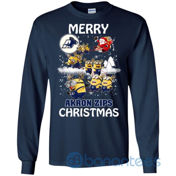 Cover your body with amazing Akron Zips Minions Santa Claus Merry Christmas Sweatshirt Product Photo