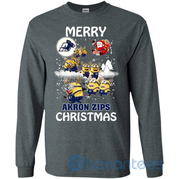 Cover your body with amazing Akron Zips Minions Santa Claus Merry Christmas Sweatshirt Product Photo