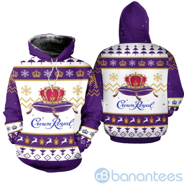 Crown Royal Whiskey Ugly Christmas All Over Printed 3D Shirt Product Photo