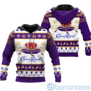 Crown Royal Whiskey Ugly Christmas All Over Printed 3D Shirt Product Photo