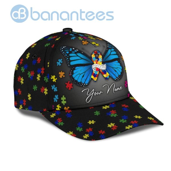 Custom Butterfly Autism Awareness All Over Printed 3D Cap Product Photo