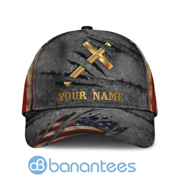 Custom Crack Jesus Us Flag All Over Printed 3D Cap Product Photo