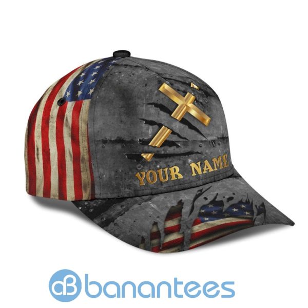 Custom Crack Jesus Us Flag All Over Printed 3D Cap Product Photo