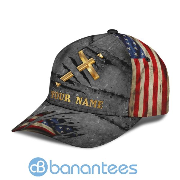 Custom Crack Jesus Us Flag All Over Printed 3D Cap Product Photo