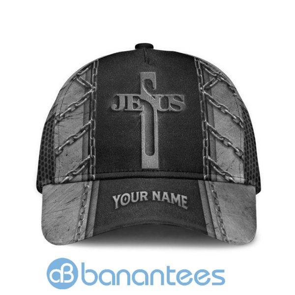 Custom Jesus Cross All Over Printed 3D Cap Personalized Name Product Photo