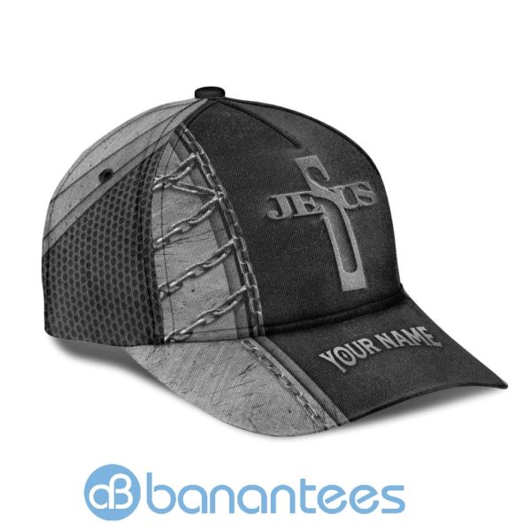 Custom Jesus Cross All Over Printed 3D Cap Personalized Name Product Photo