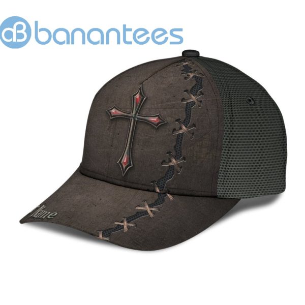 Custom Jesus Cross Metal Tear All Over Printed 3D Cap Product Photo