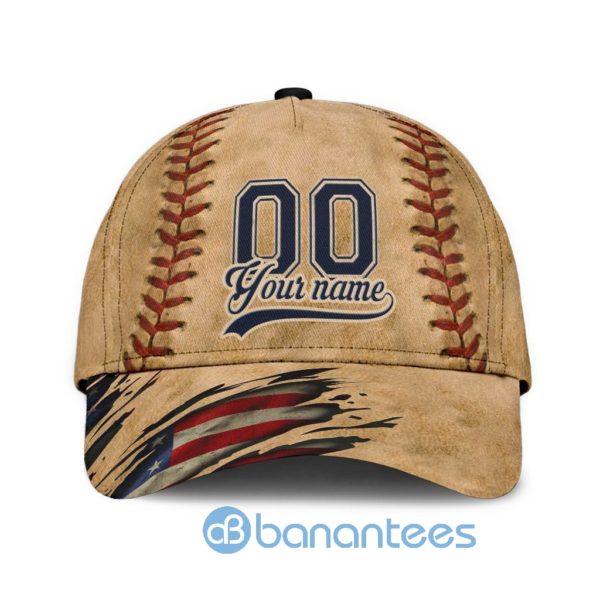 Custom Name And Number Baseball All Over Printed 3D Cap Product Photo