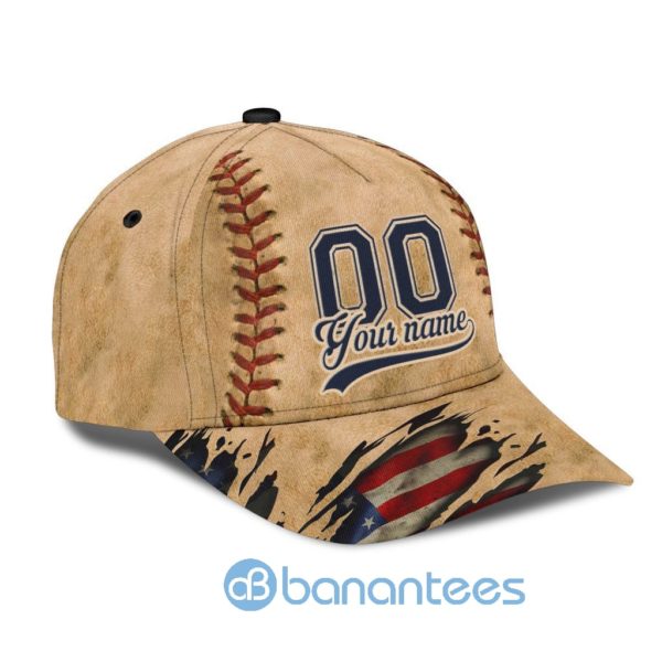 Custom Name And Number Baseball All Over Printed 3D Cap Product Photo