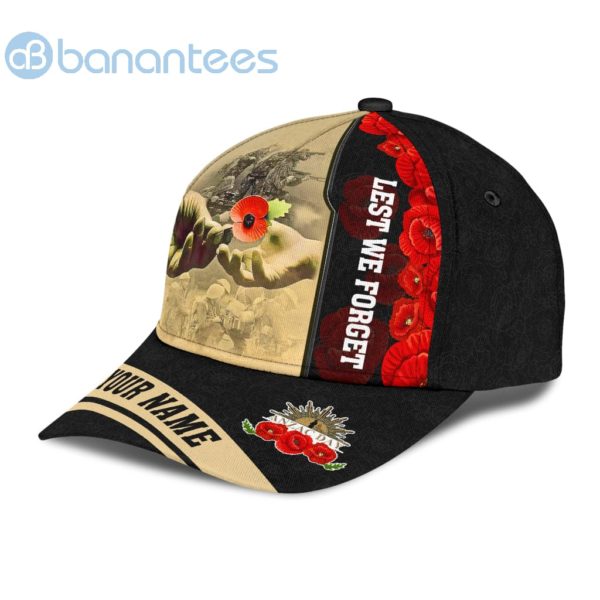 Custom Name Anzacay Remembrance Soldier All Over Printed 3D Cap Product Photo