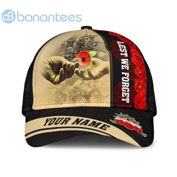 Custom Name Anzacay Remembrance Soldier All Over Printed 3D Cap Product Photo