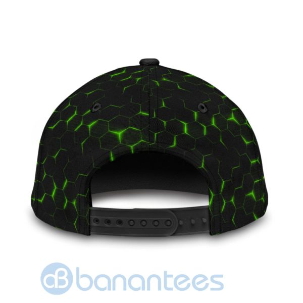 Custom Name Arborist Black And Green Neon Pattern 3D Cap Product Photo