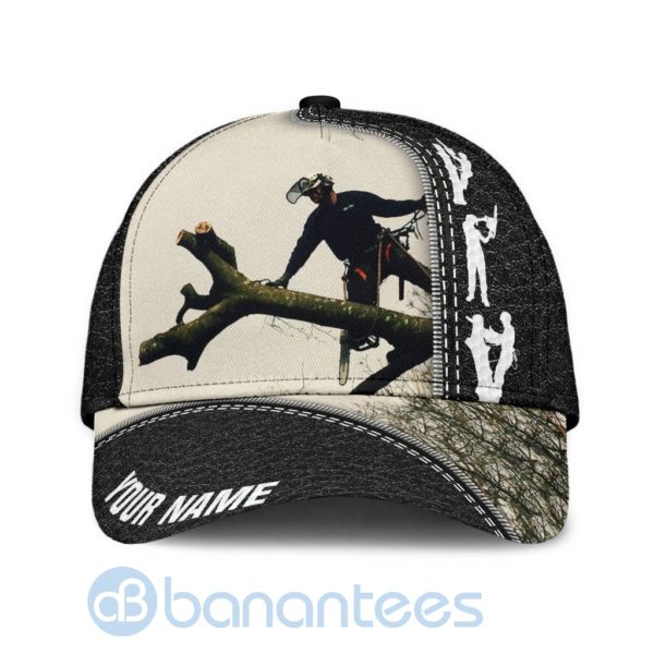 Custom Name Arborist Camo Backgound All Over Printed 3D Cap Product Photo