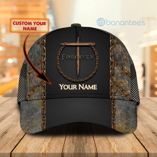Custom Name Cross And Prison Full Printed 3D Cap Product Photo
