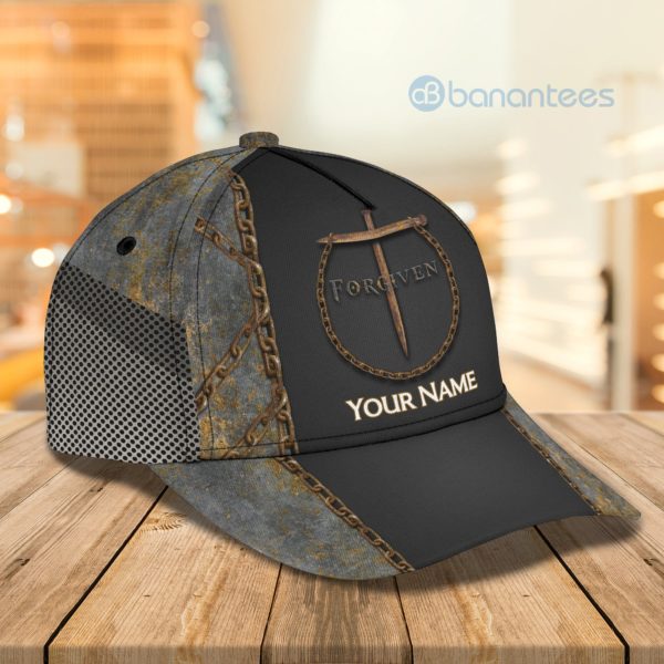 Custom Name Cross And Prison Full Printed 3D Cap Product Photo