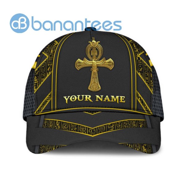 Custom Name Egyptian Ankh Symbol All Over Printed 3D Cap Product Photo