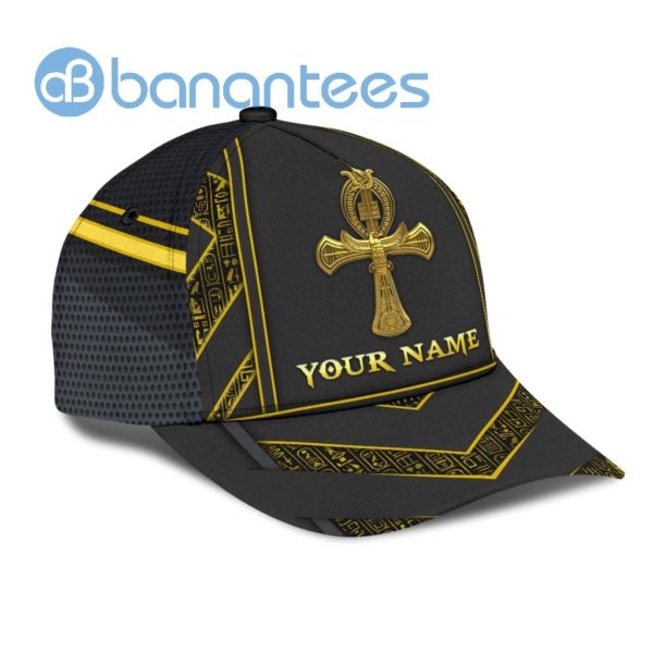 Custom Name Egyptian Ankh Symbol All Over Printed 3D Cap Product Photo