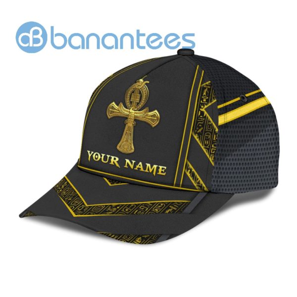 Custom Name Egyptian Ankh Symbol All Over Printed 3D Cap Product Photo