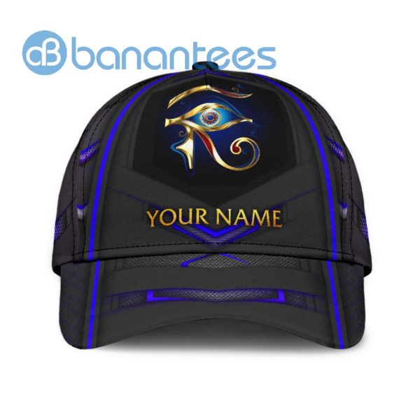 Custom Name Egyptian Eye Of Horus All Over Printed 3D Cap Product Photo