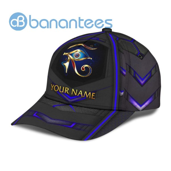 Custom Name Egyptian Eye Of Horus All Over Printed 3D Cap Product Photo