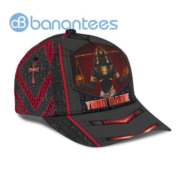 Custom Name Egyptian God Anubis All Over Printed 3D Cap Product Photo