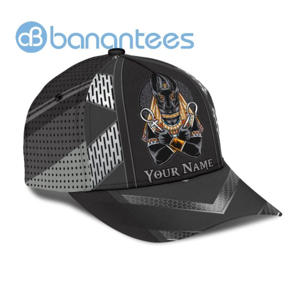 Custom Name Egyptian God Anubis Full Printed 3D Cap Product Photo