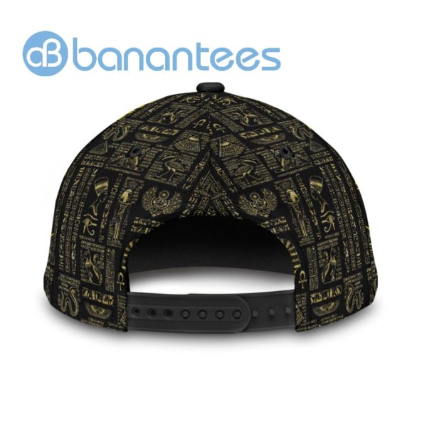 Custom Name Egyptian God Anubis Yellow And Black All Over Printed 3D Cap Product Photo