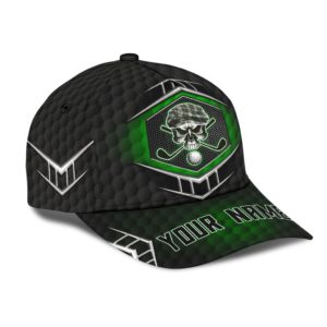 Custom Name Golf Skull All Over Printed 3D Cap Product Photo