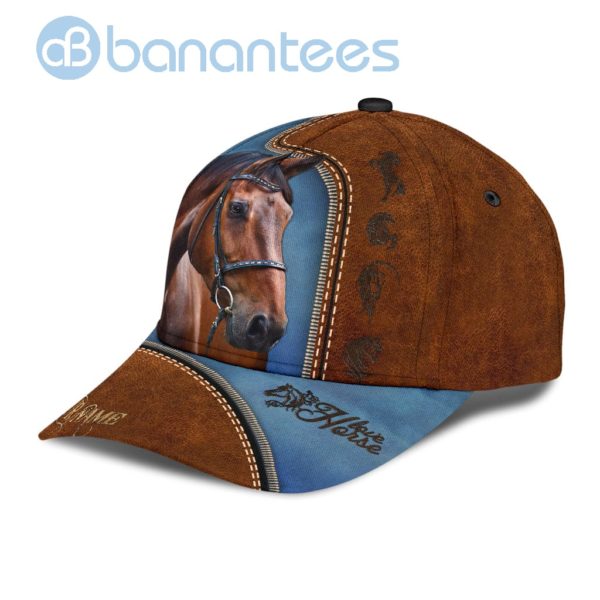 Custom Name Horse Full Printed 3D Cap Product Photo