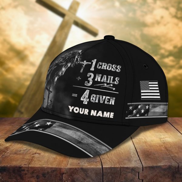 Custom Name Jesus Flag All Over Printed 3D Cap Product Photo