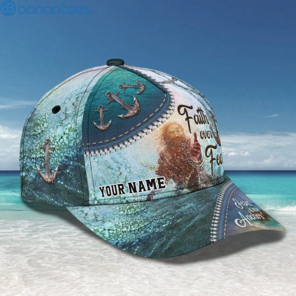 Custom Name Jesus Is My Anchor All Over Printed 3D Cap Product Photo