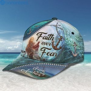 Custom Name Jesus Is My Anchor All Over Printed 3D Cap Product Photo