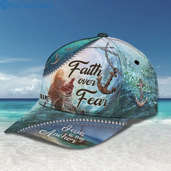 Custom Name Jesus Is My Anchor All Over Printed 3D Cap Product Photo