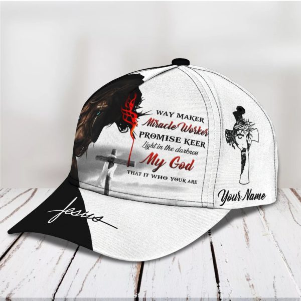 Custom Name Jesus Lion All Over Printed 3D Cap Product Photo