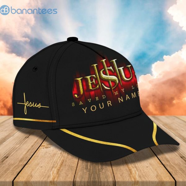 Custom Name Jesus Saved My Life All Over Printed 3D Cap Product Photo