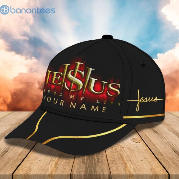 Custom Name Jesus Saved My Life All Over Printed 3D Cap Product Photo