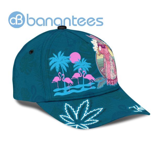 Custom Name Miami Flamingo Go To The Beach 3D Cap Product Photo