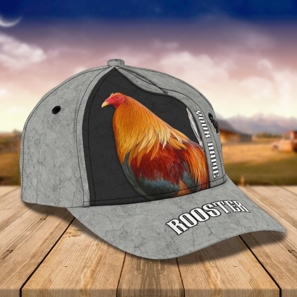 Custom Name Rooster Printed 3D Cap Product Photo