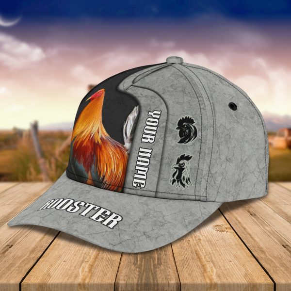 Custom Name Rooster Printed 3D Cap Product Photo