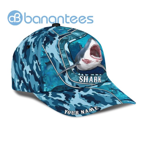 Custom Name Shark Love Printed All Over Printed 3D Cap Product Photo