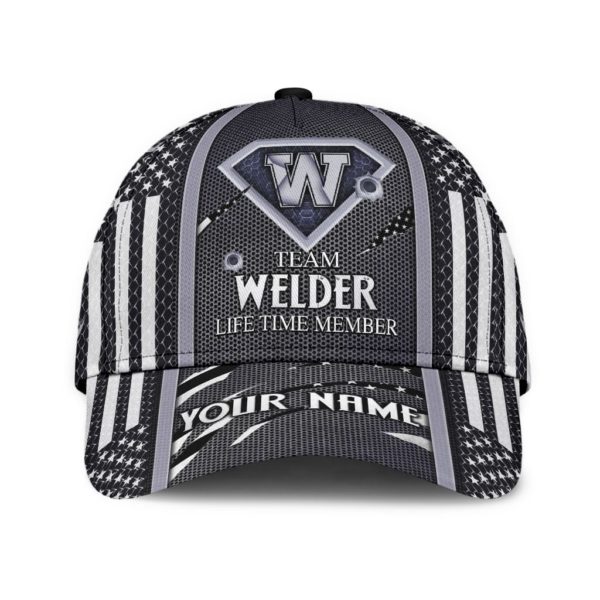 Custom Name Team Welder Life Time Number Printed 3D Cap Product Photo