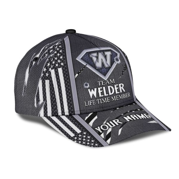 Custom Name Team Welder Life Time Number Printed 3D Cap Product Photo