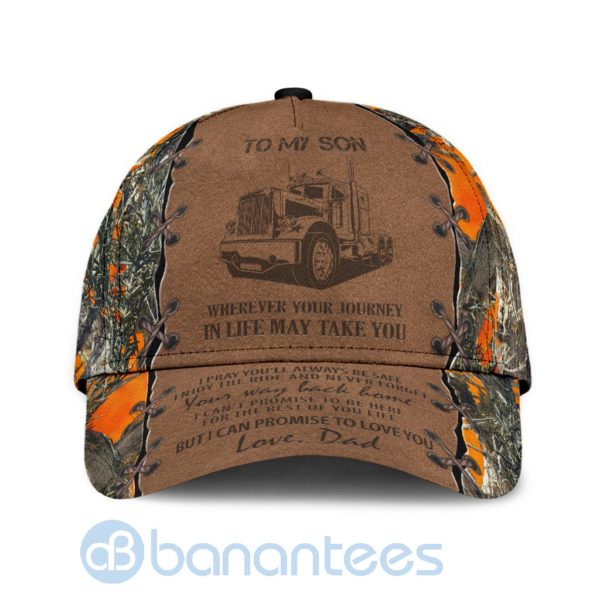 Custom Name Truck To My Son All Over Printed 3D Cap Product Photo