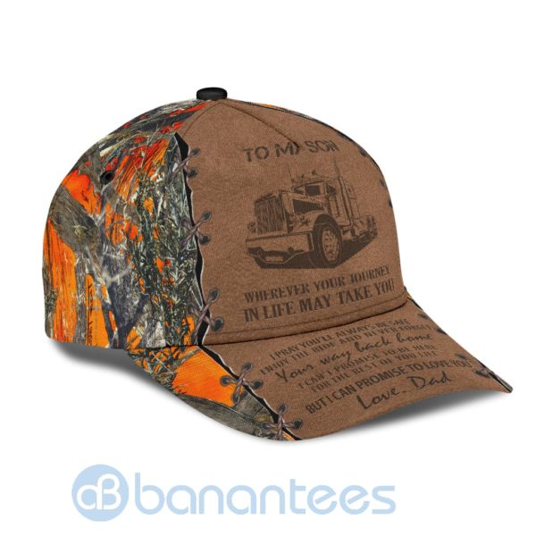Custom Name Truck To My Son All Over Printed 3D Cap Product Photo