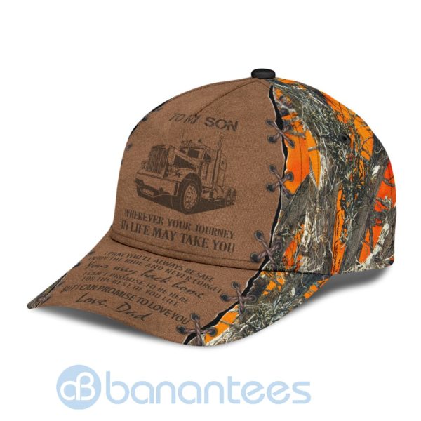 Custom Name Truck To My Son All Over Printed 3D Cap Product Photo