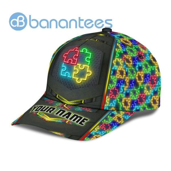 Custom Neon Autism Awareness All Over Printed 3D Cap Product Photo