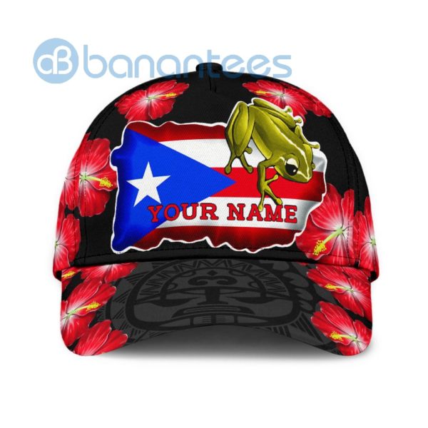 Customize Name Coqui Puerto Rico Habicus And Flog All Over Printed 3D Cap Product Photo