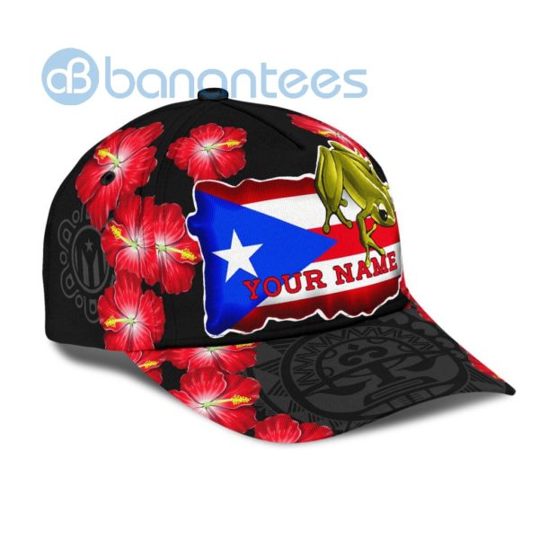 Customize Name Coqui Puerto Rico Habicus And Flog All Over Printed 3D Cap Product Photo