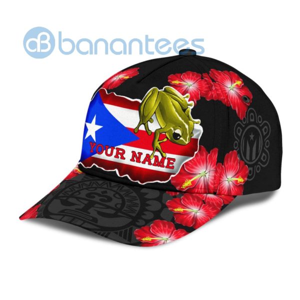 Customize Name Coqui Puerto Rico Habicus And Flog All Over Printed 3D Cap Product Photo
